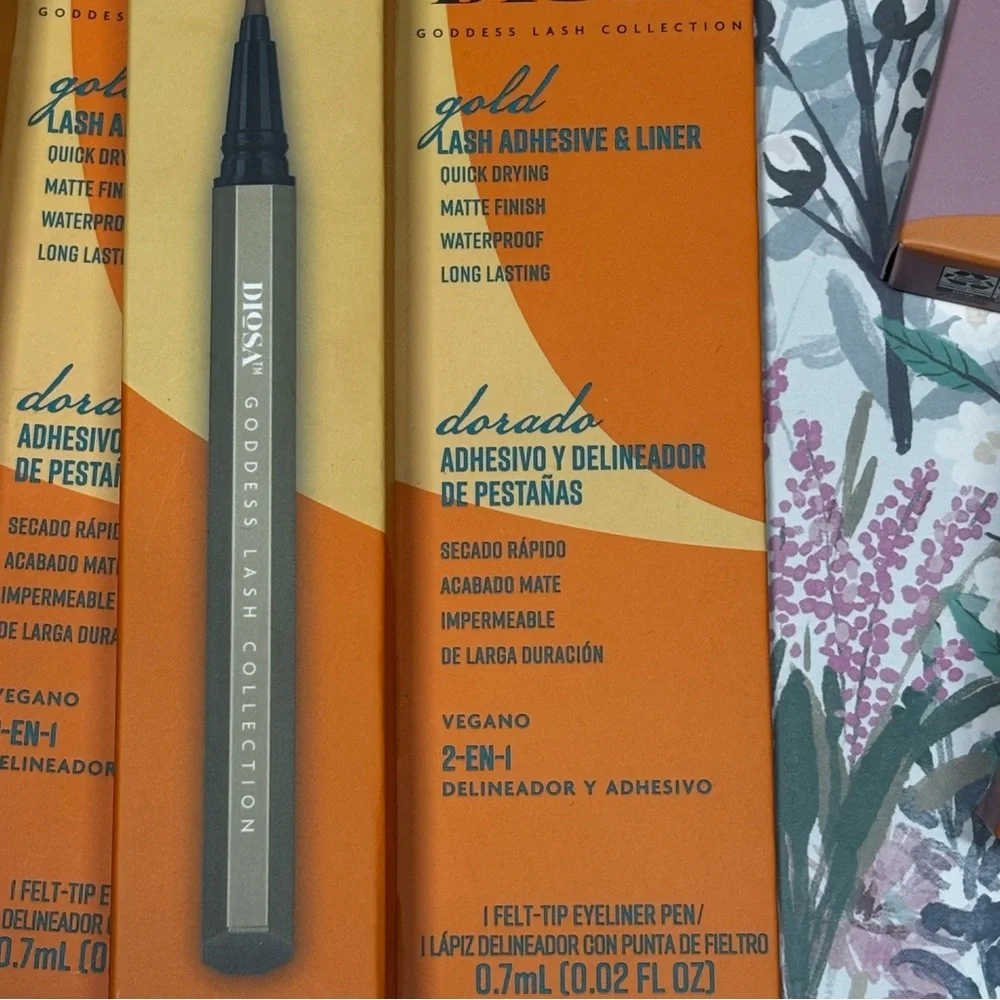 Diosa Magnetic Lashes & Gold Liner/Adhesive bundle Of 4 Items